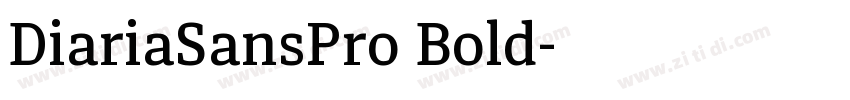 DiariaSansPro Bold字体转换